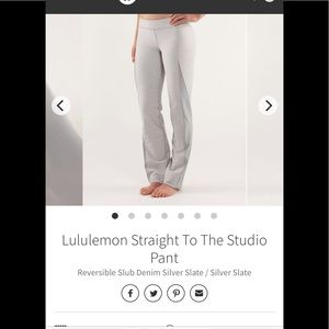 Lululemon straight to the studio pant